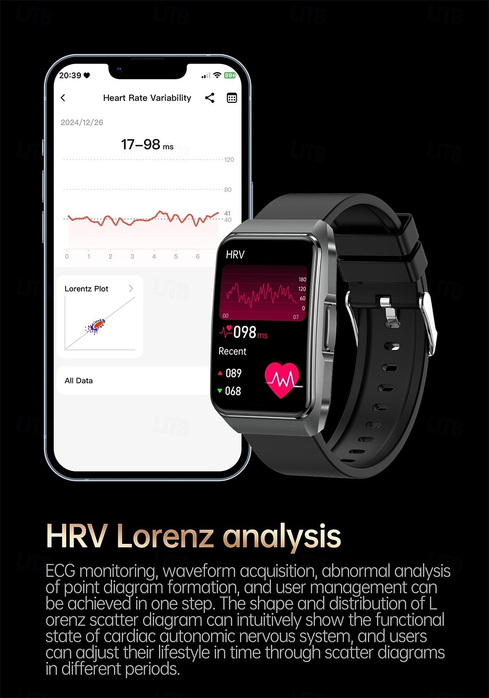 696 ET650 Smart Watch 1.57 inch Smart Band Fitness Bracelet Bluetooth ECG+PPG Pedometer Call Reminder Compatible with Android iOS Women Men Hands-Free Calls Message Reminder IPX-0 27.5mm Watch Case 2025 - $64.99 –P5