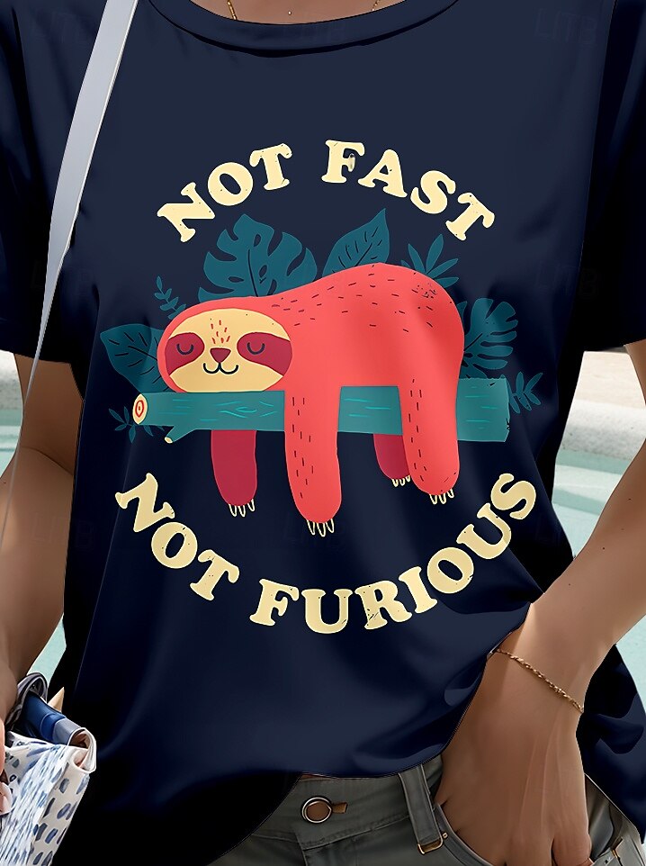Femmes T-shirt Graphique Lettre Mode Occasionnel Manche Courte Col rond Hauts Réguliers Quotidien Week-end Imprimé Vin Vert Véronèse bleu marine Bleu Roi Été Printemps de 2025 ? $19.99 –P3