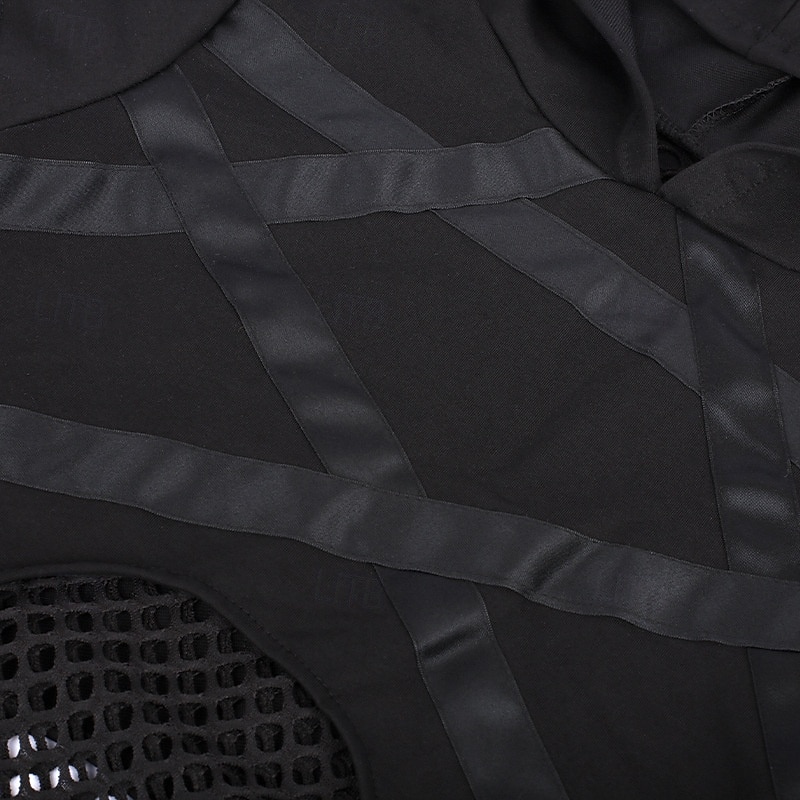 2026年 パンク＆ゴシック パーカー ゴスガール フィッシュネットデザイン 五ta星 仮装 女性用 ハロウィーン カーニバル パーティー カジュアル／普段着 成人 上着 春夏  コレクション – $23.99 –P6