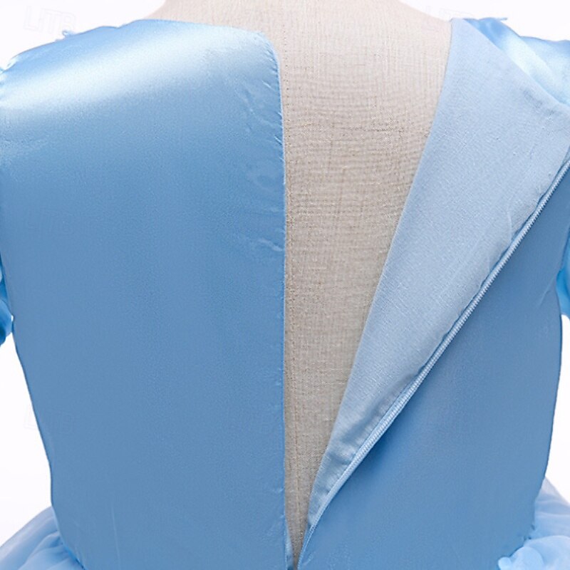 Buchwoche 2026, Mädchenkleid, Cosplay-Kleid, Prinzessinnenkleid, einfarbig, kurzärmelig, Kostüm für Aufführungen und Partys, Patchwork-Kleid, bezauberndes Spitzenkleid, Midikleid, Tüllkleid, Sommerkleid, Frühling 2026 - $41.99 –P7