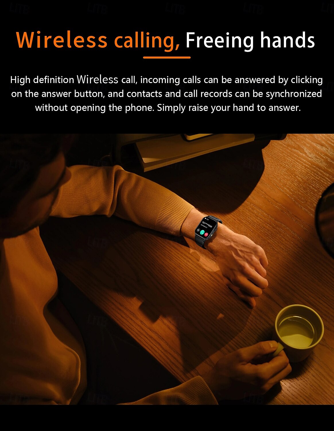 2025年 LIGE BWKM02 スマートウォッチ 1.96 インチ スマート·ウォッチ ブルートゥース 着信通知 アクティビティトラッカー 目覚まし時計 と互換性があります Android iOS 女性 男性 ハンドフリーコール 防水 メッセージ受信通知 IP 67 22mmウォッチケース コレクション – $33.99 –P3