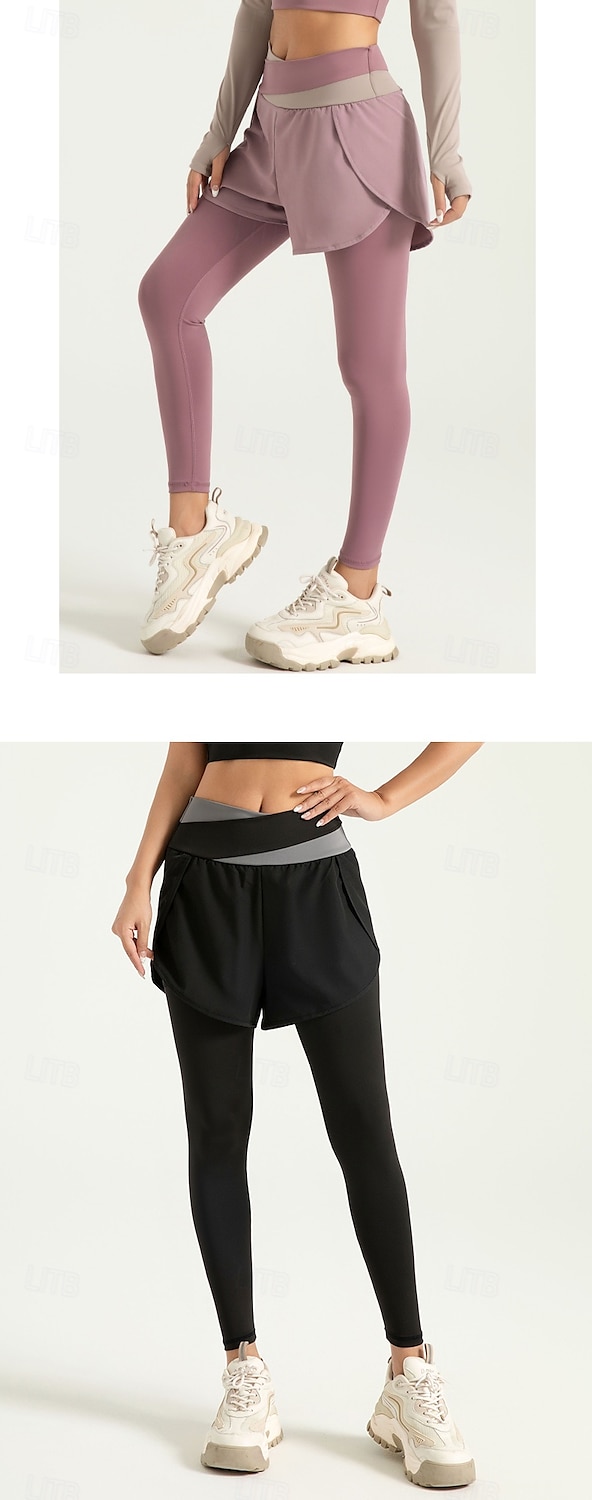 Naisten Joogahousut Jooga leggingsit Vatsatuki Peppua kohottava Korka vyötärö Jooga Kuntosaliharjoitus Pilates Pyöräily Sukkahousut Alaosat Laivasto Vaalean ruskea Musta Spandex Syksy Urheilu 2025 - $38.99 -P6