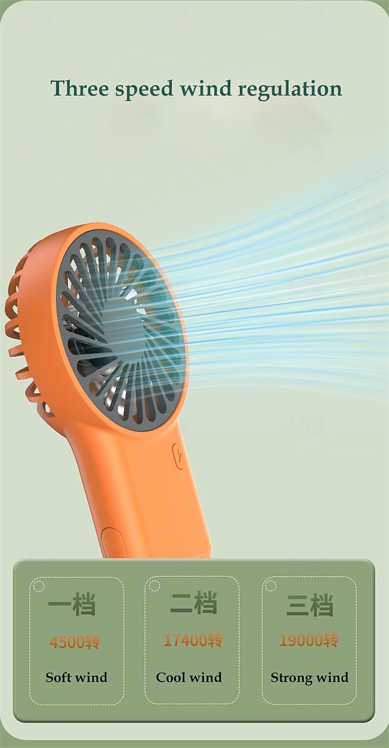 Opvouwbare cartoon mini ventilator – USB oplaadbare handventilator met wandelgesp ideaal voor kinderen of reizen 2025 - $8.99 –P3