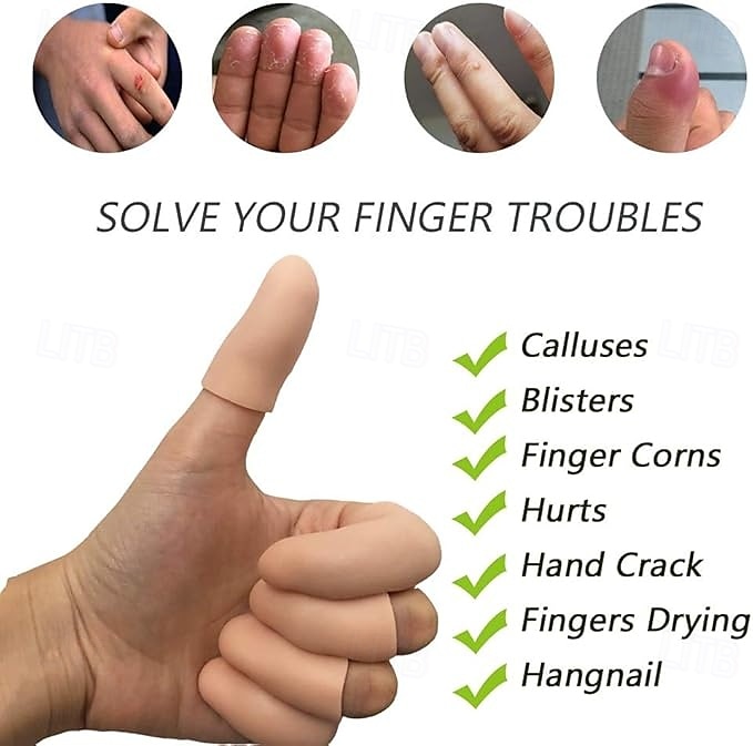 Lot de 10/20 protège-doigts en gel, protège-doigts en silicone, idéal pour soulager les douleurs du doigt, l'arthrite, les craquelures et autres douleurs des doigts de 2026 ? $13.99 –P5
