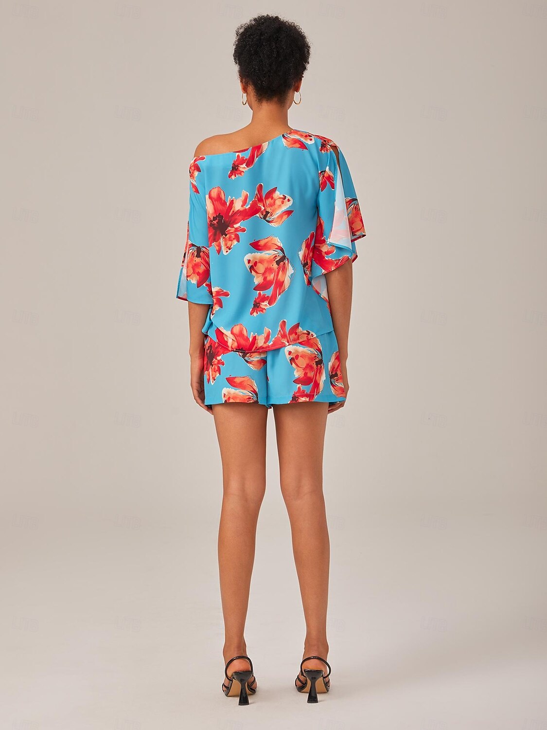 camicia a maniche corte in raso del 2025 a $10.59 –P5