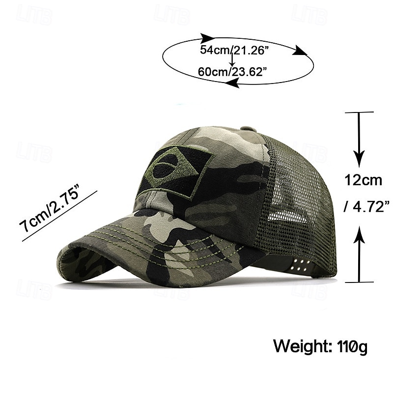 Per uomo Cappellino da Baseball Cappello da Sole Cappello da Camionista Cappuccio in rete Nero Verde Cotone Regolabile Moda Abbigliamento quotidiano Festival Motivo Colore Solido / Tinta Unita Casual del 2025 a $7.49 –P10