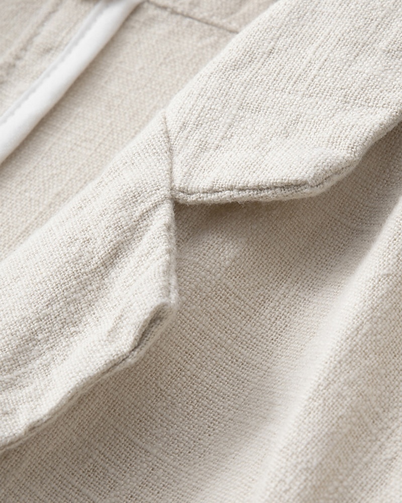 2025年 男性用 リネンブレザー ブレザー バケーション 祝日 ウェディングパーティー ファッション ライトウェイト 春 & 秋 ポリエステル リネン 平織り ポケット ボタン 快適 シングルブレスト 一つボタン ブレザー ブラック バーガンディー ダークネイビー アーミーグリーン  コレクション – $52.99 –P5