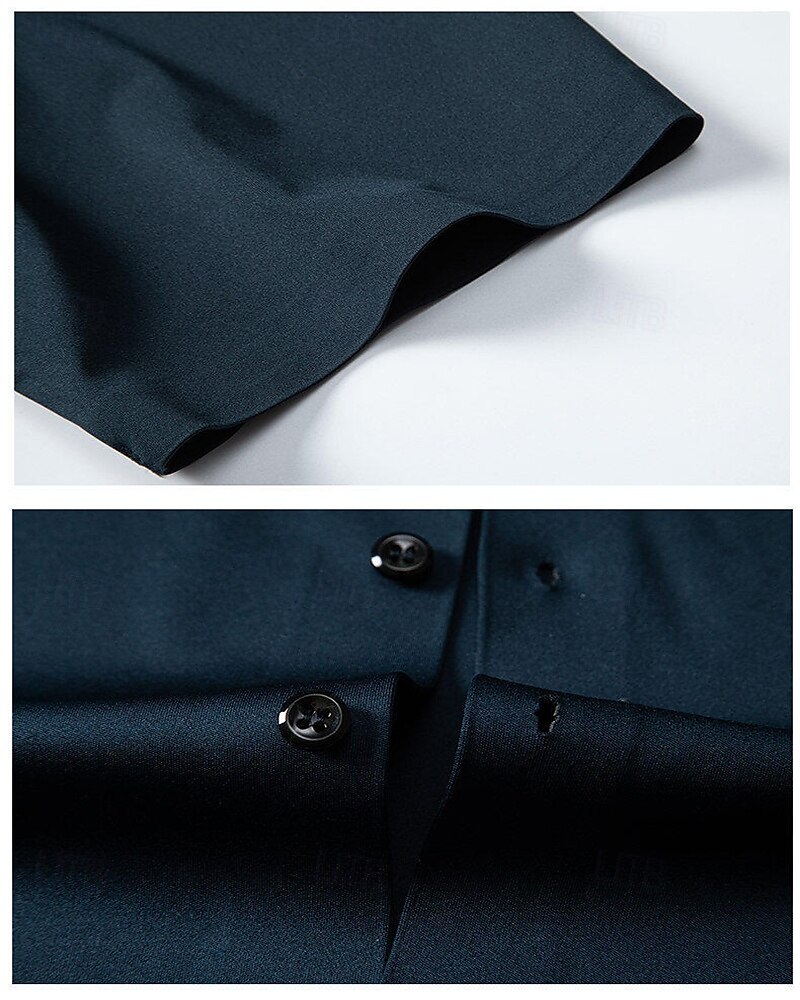 Men's Dress Shirt Button Up Shirt Plain Wedding Party Black White Red Blue Short Sleeve Lapel Spring &  Fall Clothing Apparel 2025 - $24.99 –P8