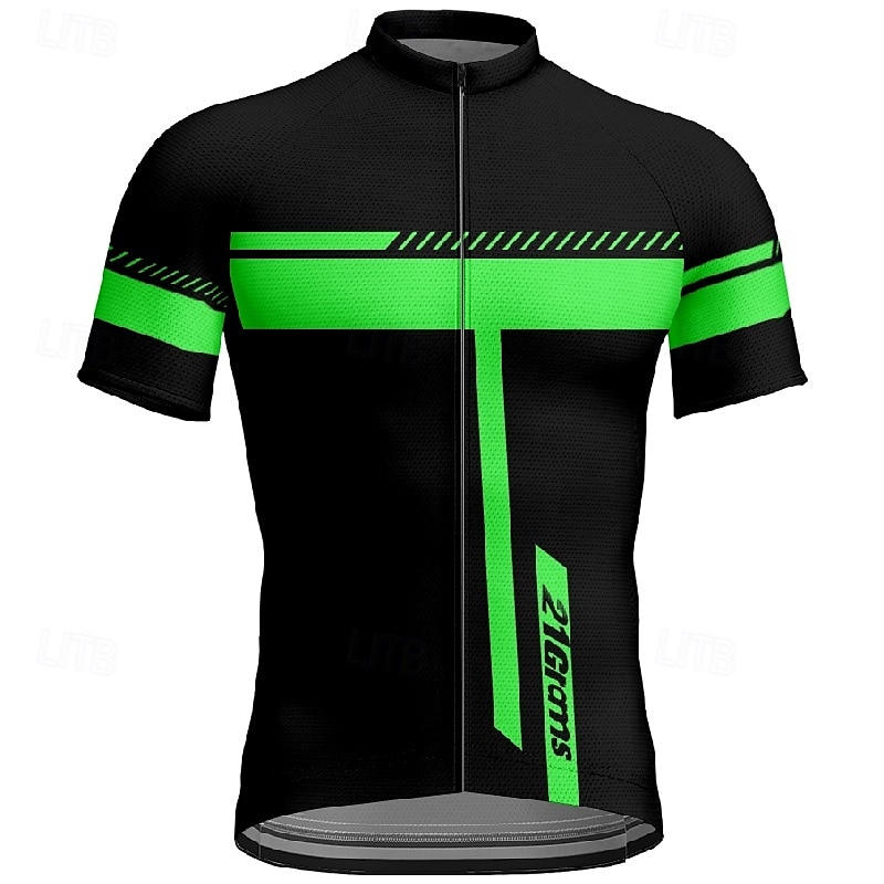 Voor heren Wielrenshirt Korte mouw Fietsen T-shirt Shirt met 3 achterzakken Bergracen Ademend Sneldrogend Anatomisch ontwerp Lampenkatoen Geel Rood Blauw Sport Kleding 2025 - $25.99 –P9