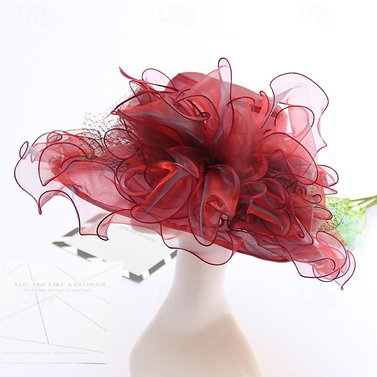 Palarie organza Oficial Plajă Elegant Cu Funde Diadema Articole Pentru Cap 2026 - $27.99 –P5