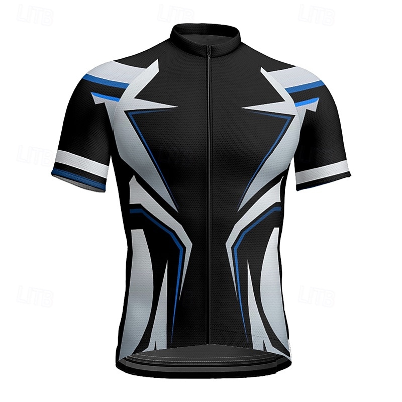 Муж. Велокофты Геометрический принт С короткими рукавами Велоспорт Футболка Футболка Джерси с 3 задними карманами Горные велосипеды Быстровысыхающий Анатомический дизайн Фитиль Дышащий Виды спорта 2025 - $25.99 –P10