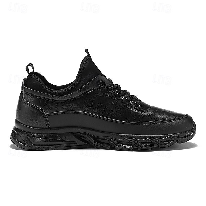 Robuste Outdoor-Schuhe für Herren in Hellbraun und Schwarz, langlebige Kunstlederkonstruktion mit Zickzack-Sohle für verbesserten Halt 2025 - GBP £20.65 –P5