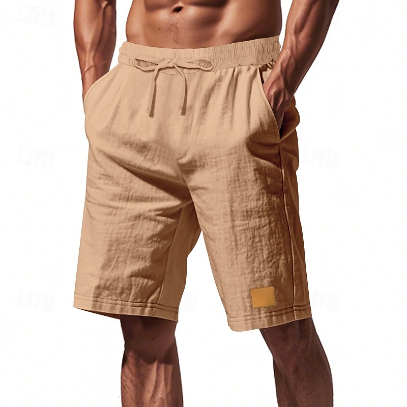 Per uomo Shorts Shorts di Lino Pantaloncini Estivi Shorts da Spiaggia Coulisse Elastico in vita Gamba Dritta Semplice Comodità Traspirante Lunghezza al ginocchio All'aperto Quotidiano Ferie Moda del 2025 a $18.99 –P10