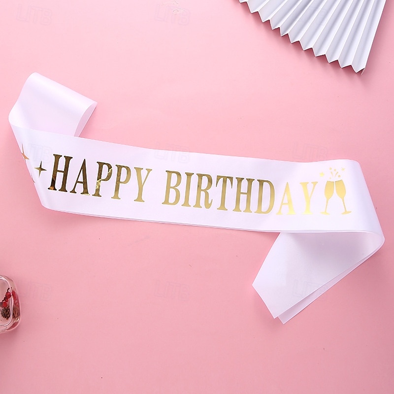 Birthday Party Girl and Women Elegant Decorations 2-Piece Set Headband and Sash with 'Happy Birthday' - Available in Multiple Color Combo 2025 - $10.99 –P3