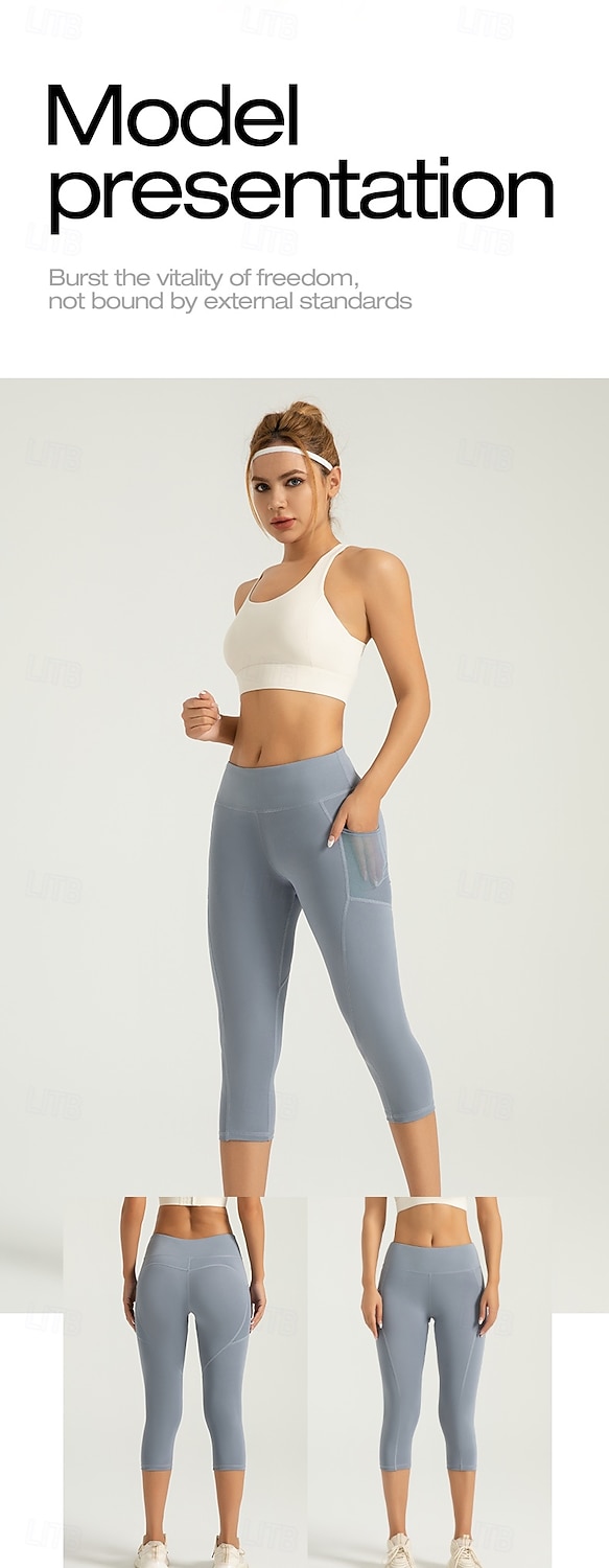 Women's Gym Shorts Yoga Shorts Workout Shorts Side Pockets Butt Lift Tummy Control High Waist Pilates Gym Workout Workout Capri Leggings Solid Color Dark Pink Black Pink Spandex Sports Activewear 2026 - $25.99 –P7