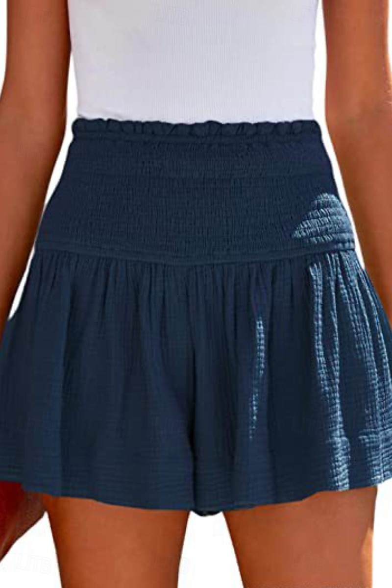 Pentru femei Pantaloni scurți inspirați din in Pantaloni Scurți Pantaloni Șic Stradă Casual Scurt Natural Simplu Talie elastică Confortabil Exterior Comfortabil Stradă Purtare Zilnică Migdală Gri 2025 - $16.99 –P7