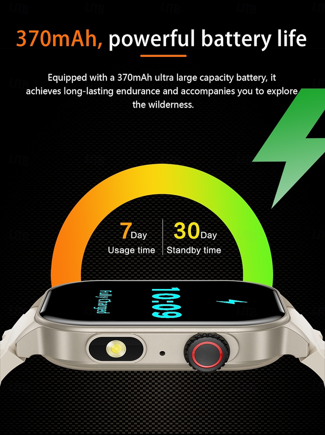 2025年 LIGE BWKM02 スマートウォッチ 1.96 インチ スマート·ウォッチ ブルートゥース 着信通知 アクティビティトラッカー 目覚まし時計 と互換性があります Android iOS 女性 男性 ハンドフリーコール 防水 メッセージ受信通知 IP 67 22mmウォッチケース コレクション – $33.99 –P5