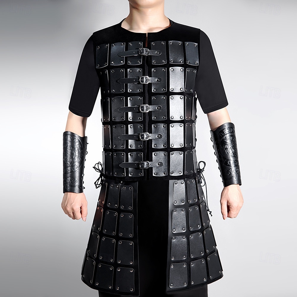 Retro / vintage Medieval Renascentist Fustă Arme si Armuri Fusta lamelară Războinic Viching Bărbați Viching Halloween Carnaval Performanță Petrecere LARP Adulți Fustă 2025 - $38.99 –P10