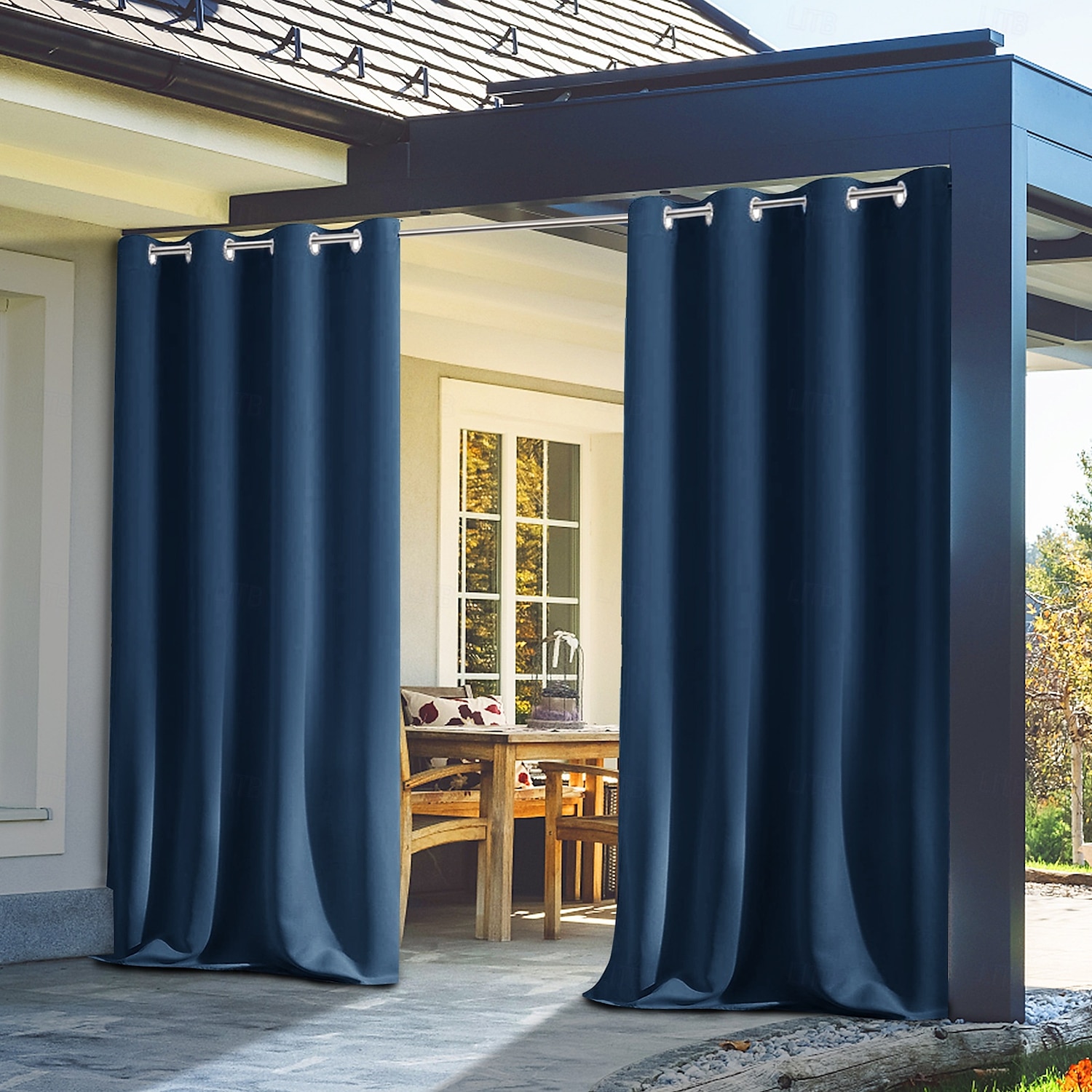Waterproof Outdoor Curtains for Indoor Wedding Patio Thick Privacy Grommet Curtains for Wedding Bedroom, Living Room, Porch, Pergola, Cabana, 1 Panel 2025 - $34.99 –P10