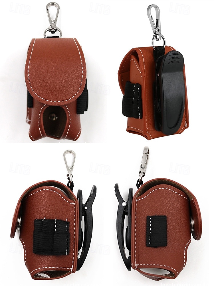 Portable Leather Golf Ball Holder Pouch – Compact Golf Tee Case with Clip, Stylish & Durable Design for Men & Women, Easy Belt Attachment, Ideal for Golf Training & Tournaments 2025 - $11.99 –P8