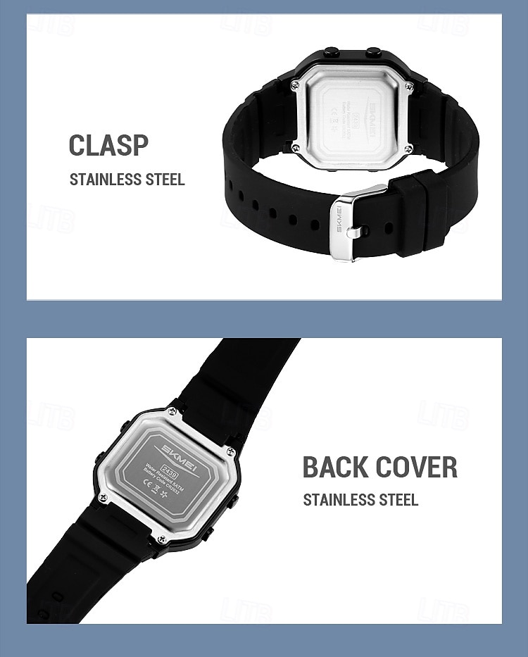 SKMEI Ins Wind Square Multi functional Waterproof Electronic Watch for Male and Female Students 2025 - $28.99 –P16
