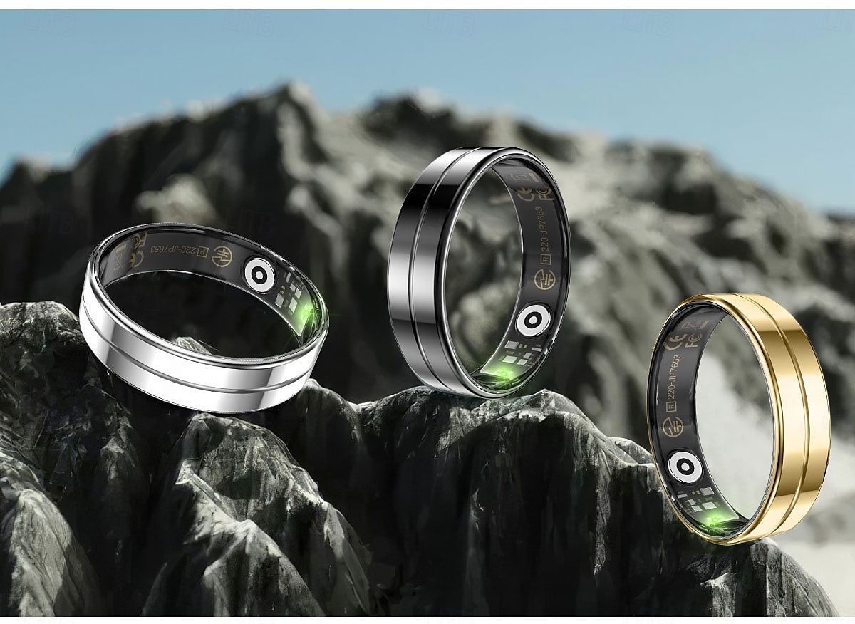 2026年 スマートリングフィットネストacker、超薄型2.2mm軽量インテリジェントリング、5ATM防水ステンレス鋼アクティビティ＆睡眠モニター、7日間の長いバッテリー寿命、Bluetoothウェルネスウェアラブル（男女用）  コレクション – $51.99 –P13