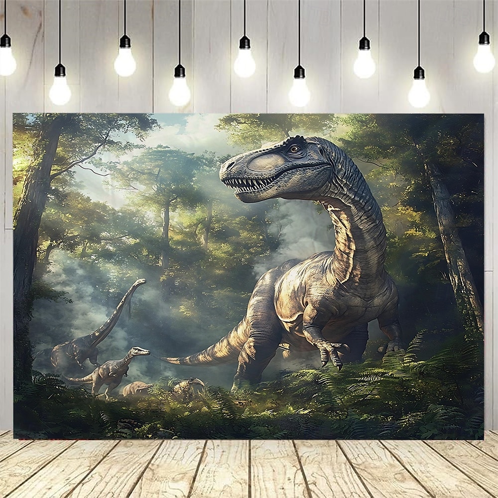 en skog dinosaurer billedvev veggkunst stor billedvev veggmaleri dekor fotografi bakteppe teppe gardin hjem soverom stue dekorasjon 2025 - $16.99 –P4