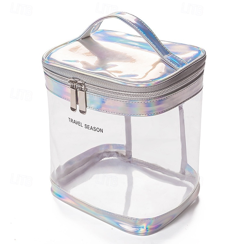 borsa da toilette trasparente, organizer da viaggio per cosmetici di grande capacità ed elegante, custodia portatile per il trucco del 2025 a $9.99 –P7