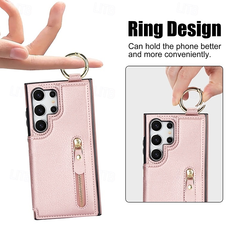 Phone Case For Samsung Galaxy S24 Ultra Plus S24 FE S23 S22 S21 S20 Ultra Plus FE A55 A35 A25 A15 5G A14 A54 A73 A53 A12 A13 Back Cover with Stand Holder Magnetic Zipper Retro TPU PU Leather 2025 - $24.99 –P6