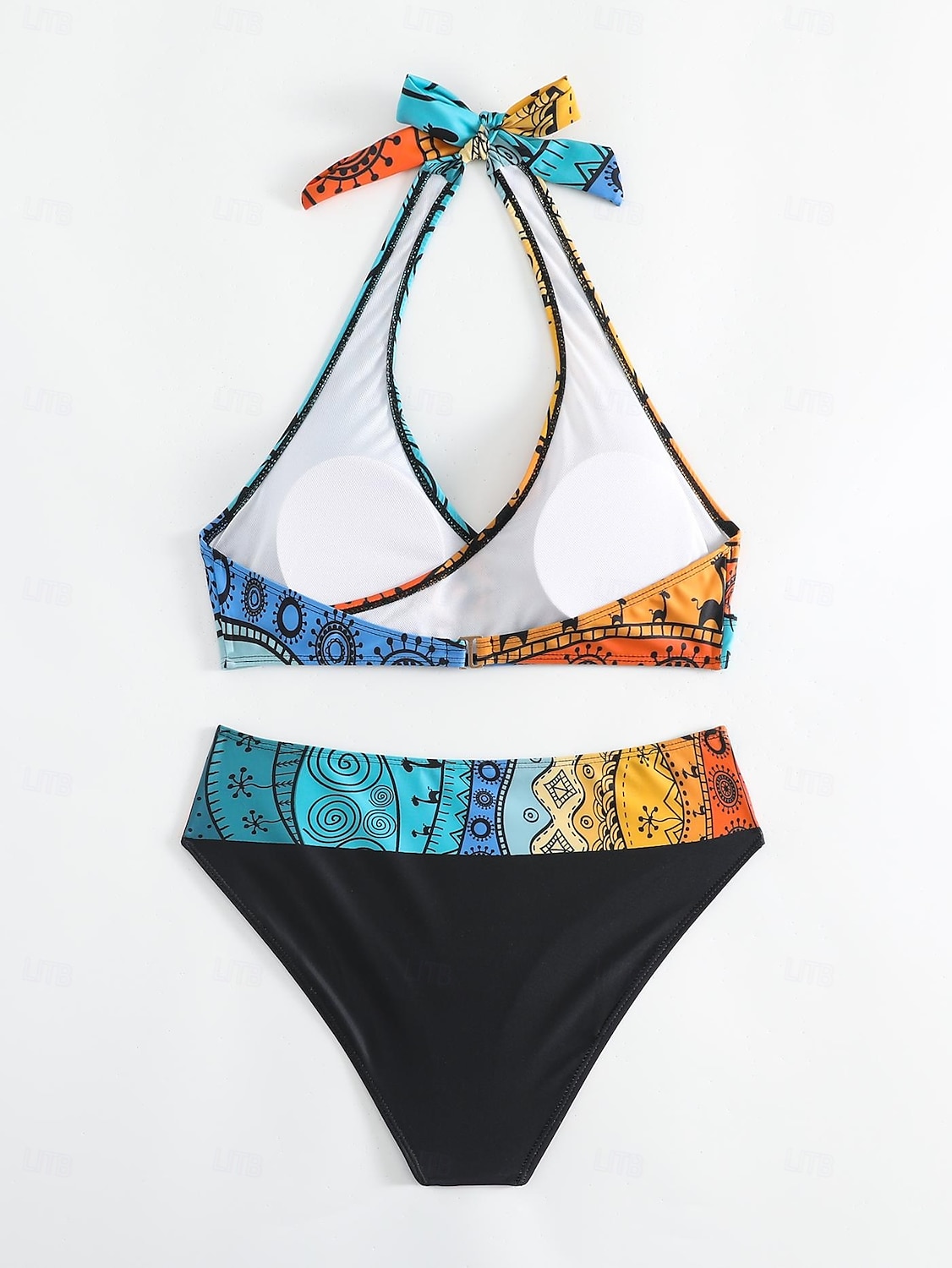 Women's Plus Size Swimwear Bikini Tankini 2 Piece Cheeky Swimsuit Deep V Push Up Knitted Stylish Beach Wear Leopard Color Block Plunge Sleeveless Bathing Suits 2025 - $23.99 –P6
