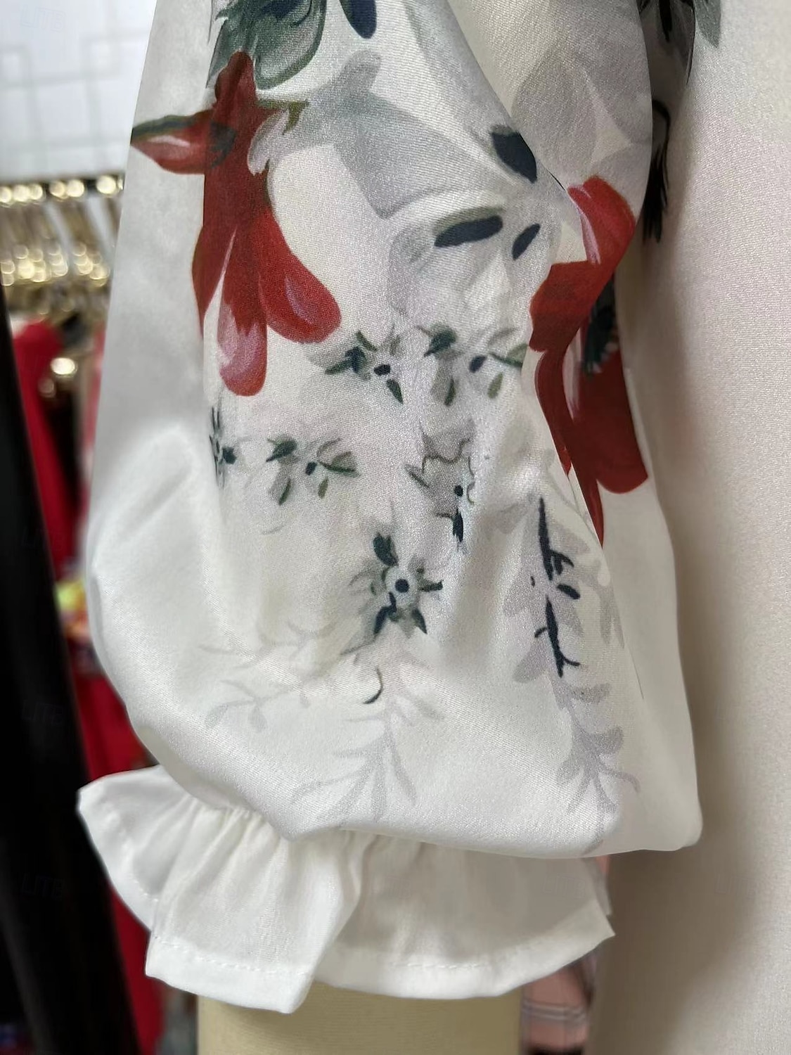 Dámské Dlouhé šaty Maxi šaty Boho šaty Šaty s potiskem Šaty Peplum Romantické Klasické Elegantní šaty Nahoře nabírané Dovolená Jdeme ven Jarní šaty Volný Grafika Květiny Poloviční rukáv Do V Bíl 2025 - $24.99 –P10