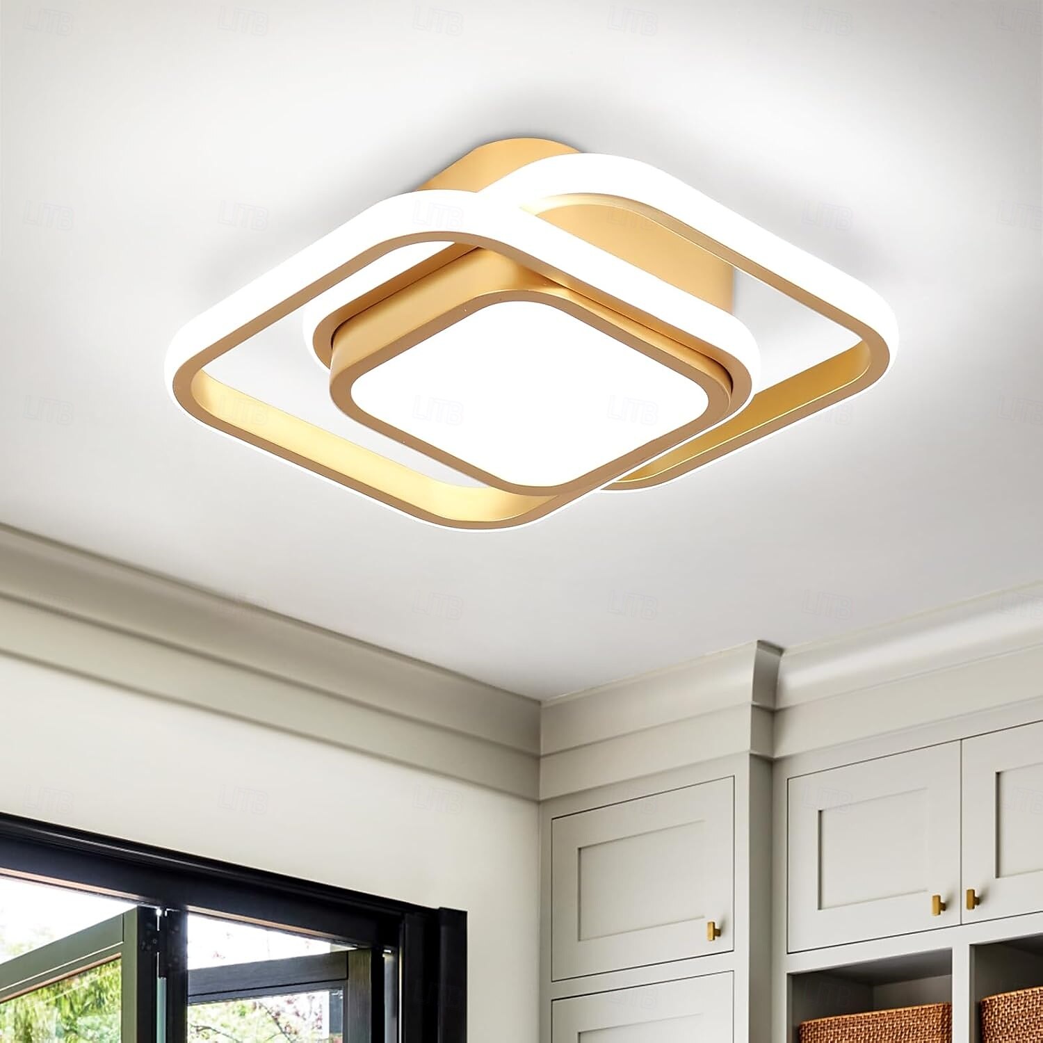 lampade da corridoio a led nere e dorate moderne lampade da soffitto a led vicine alle luci da soffitto adatte per corridoi camere da letto bagni cucine balconi luci da soffitto del 2025 a $45.99 –P2