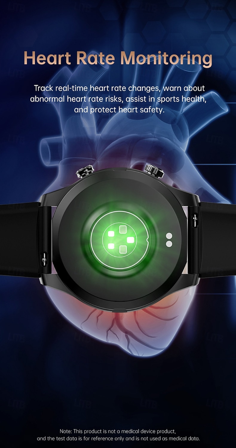 696 G100 Умные часы 1.43 дюймовый Смарт Часы Bluetooth Педометр Напоминание о звонке Датчик для отслеживания сна Совместим с Android iOS Мужчины Хендс-фри звонки Напоминание о сообщении IPX-0 2025 - $78.99 –P12