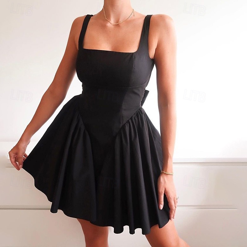 Per donna Mini Abito Abito Bianco Abito da laurea Abito Sottoveste Moda Moderno All'aperto Vacanza Laurea Vestibilità regolare Semplice Senza Maniche Spalline sottili Nero Bianco Rosa Estate del 2025 a $31.99 –P11
