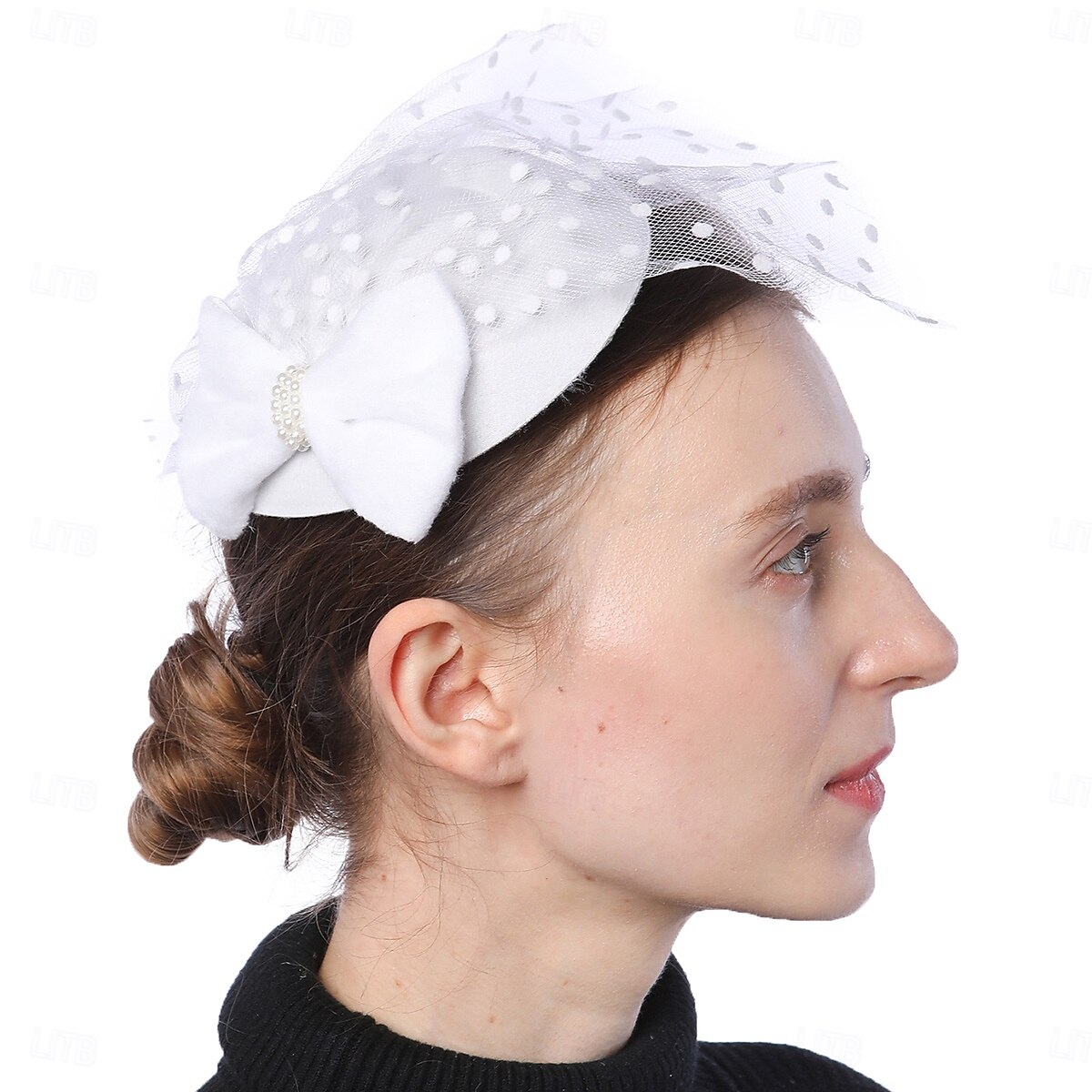 Kopfstück Perle Hochzeit Abendgesellschaft Elegant Hochzeit Mit Tupfen Kopfschmuck Kopfbedeckung 2025 - $11.49 –P19