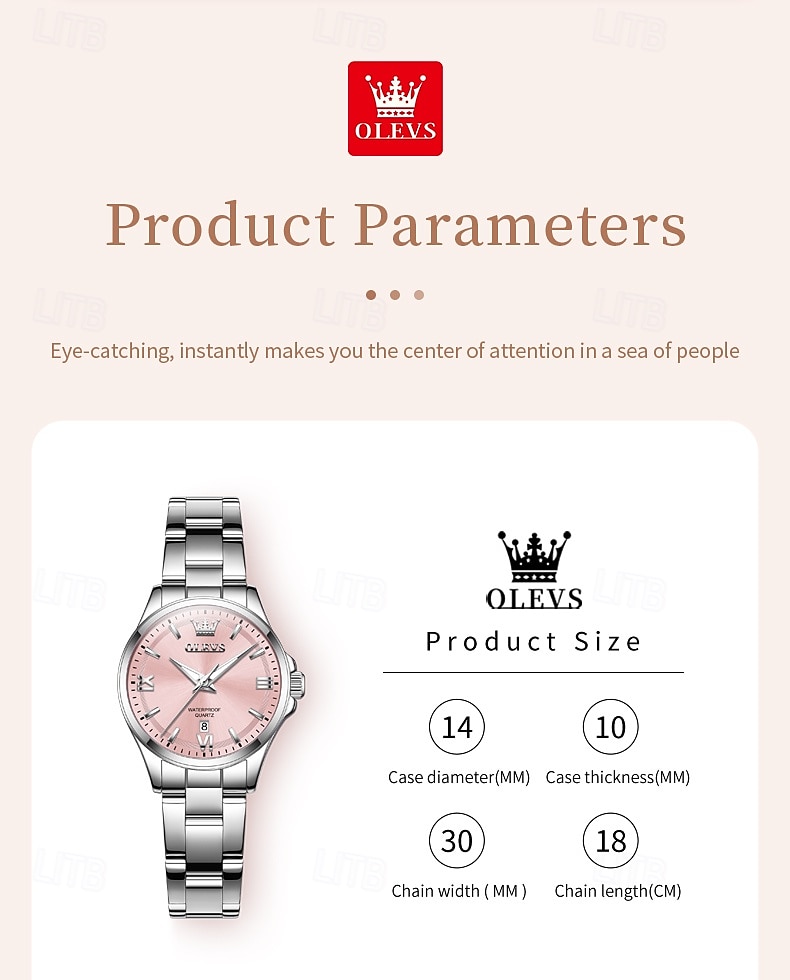 OLEVS 3668 New Women's Quartz Wristwatch Silver Solid Steel Strap Waterpoof Luminous Watch Mother's Day Gift for Woman Simple Fashion Ladies Watch 2026 - $35.99 –P12