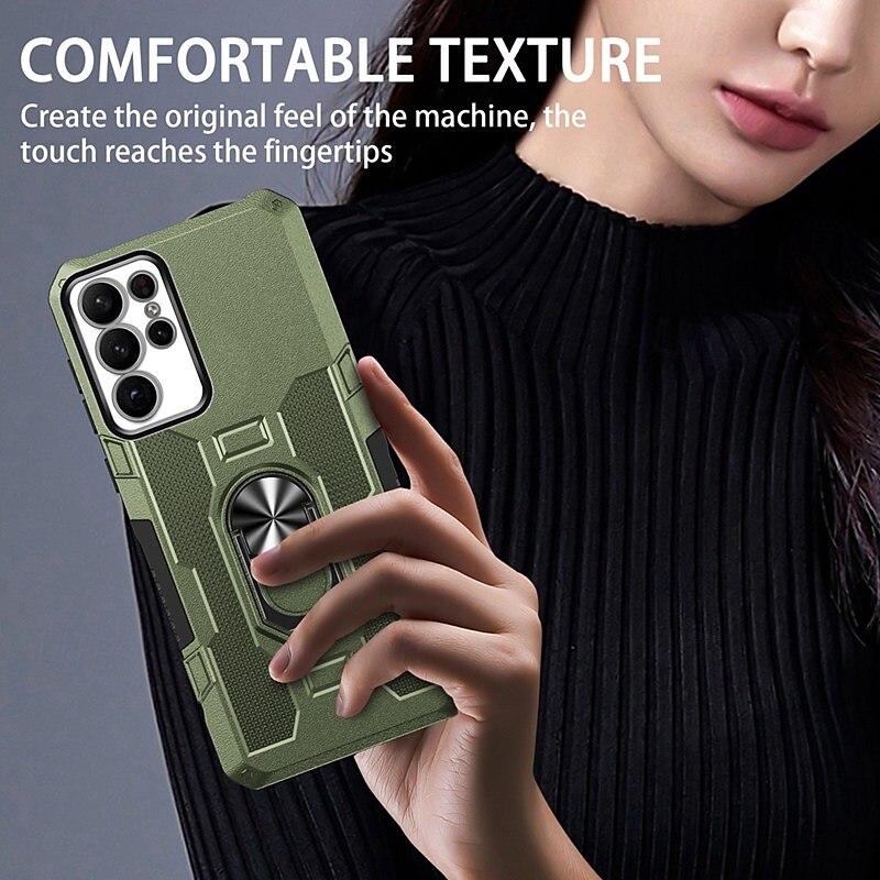 Phone Case For Samsung Galaxy S24 S23 S22 S21 Ultra Plus A55 A35 A25 A15 5G A34 A54 A73 A53 A33 A23 A13 A72 A52 A32 A22 A12 Back Cover Ring Holder Magnetic Shockproof Retro PC 2025 - $17.99 –P9