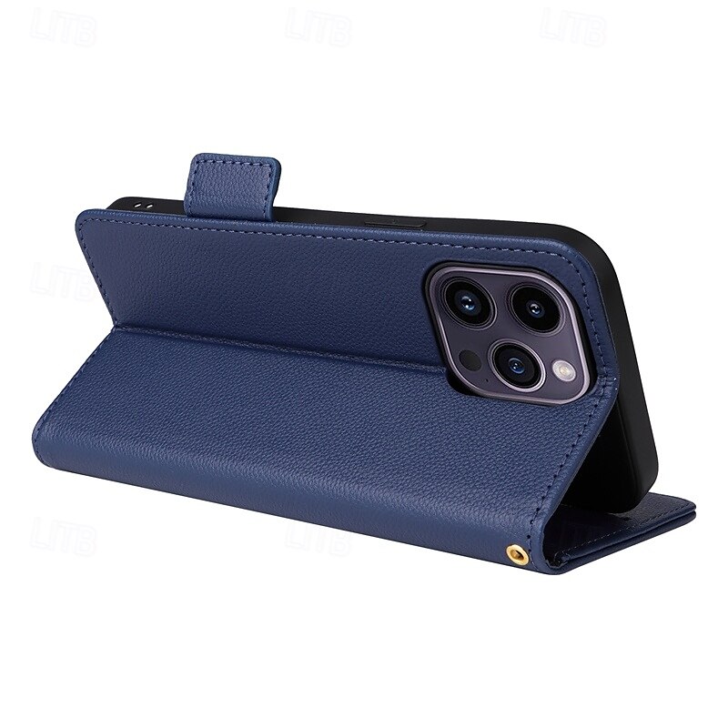 telefon Etui Til iPhone 16 15 14 Pro Max Plus iPhone 13 12 11 Pro Max Mini Flip deksel med stativ Magnetisk med håndleddsstropp Kontor / Bedrift TPU PU lær 2025 - $20.99 –P8