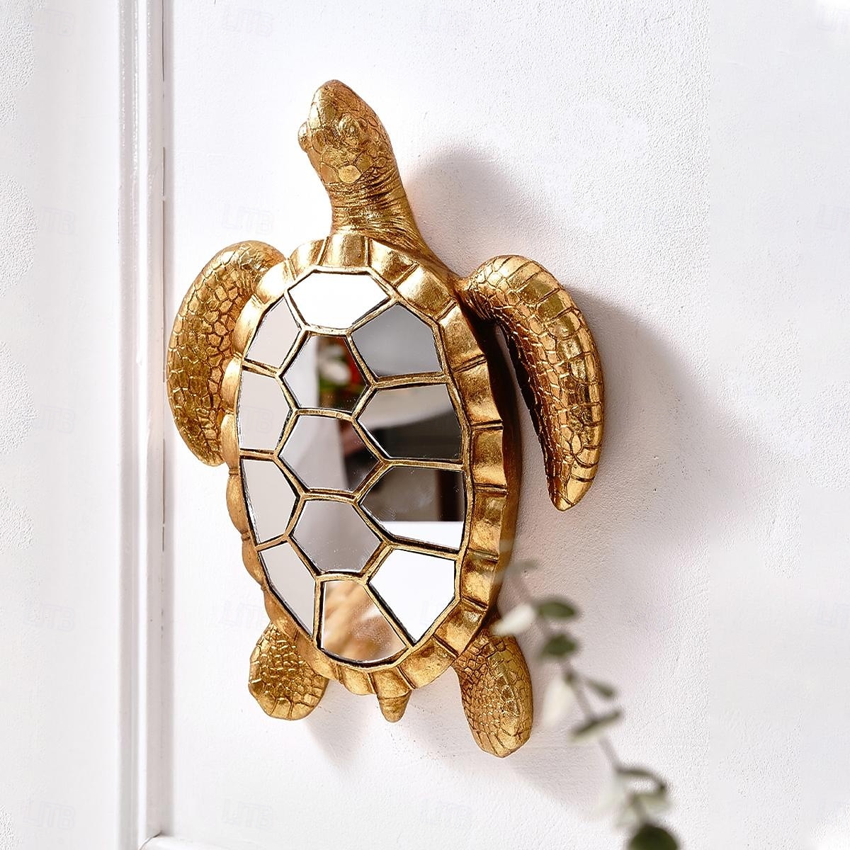 lustrzana mozaika z żywicy, dekoracja ścienna w kształcie żółwia – kreatywna, inspirowana zwierzętami, wisząca dekoracja do domu, na imprezę lub do akwarium – wyjątkowy prezent dla miłośników żółwi 2026 - $21.99 –P5