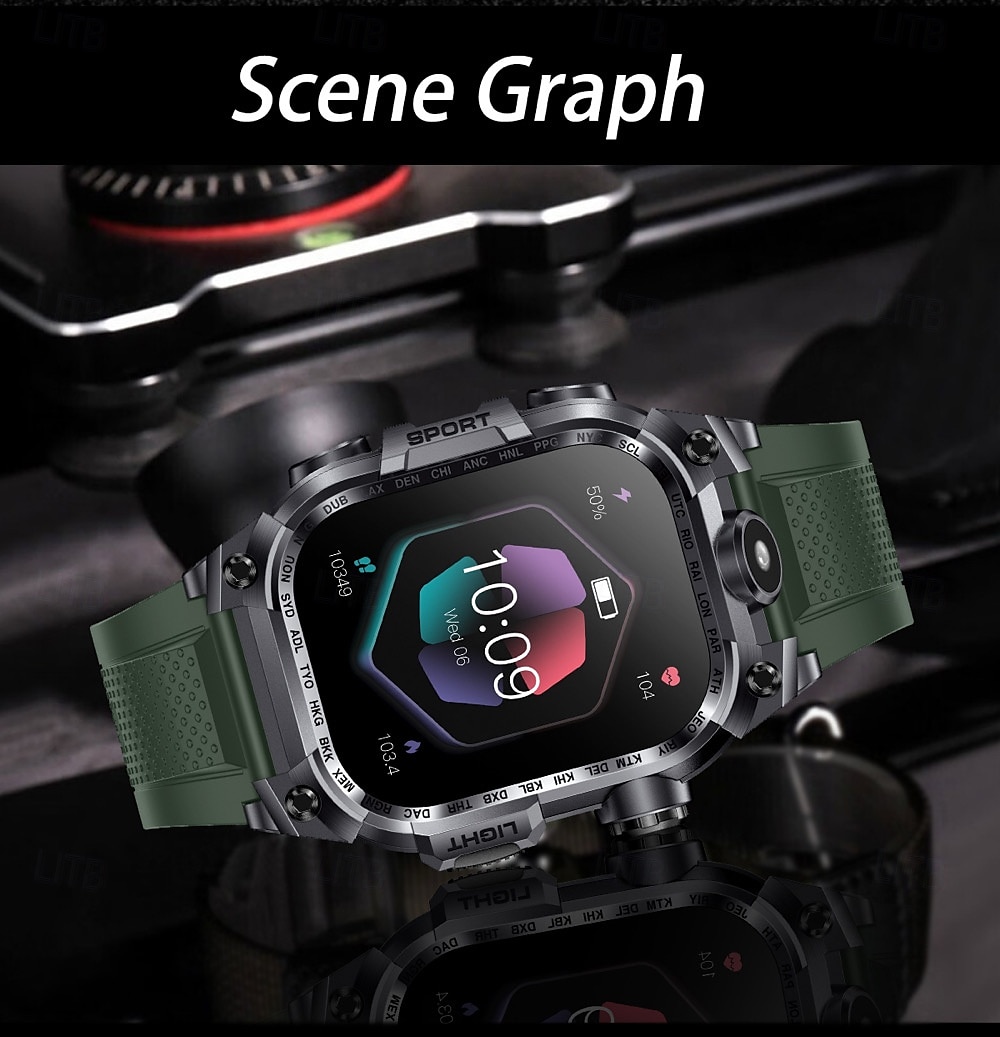 696 i121 Smart Watch 2.01 inch Smartwatch Fitness Running Watch Bluetooth ECG+PPG Pedometer Call Reminder Compatible with Android iOS Women Men Hands-Free Calls Waterproof Media Control IP 67 44mm 2025 - $46.99 –P17