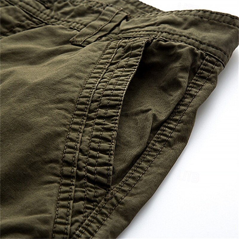 Homens Bermuda Cargo Calção Shorts de verão Bolso multi Bolso com aba Tecido Conforto Vestível Comprimento do joelho Ao ar livre Esporte Diário Moda Casual Preto Vinho de 2025 por $35.99 –P11