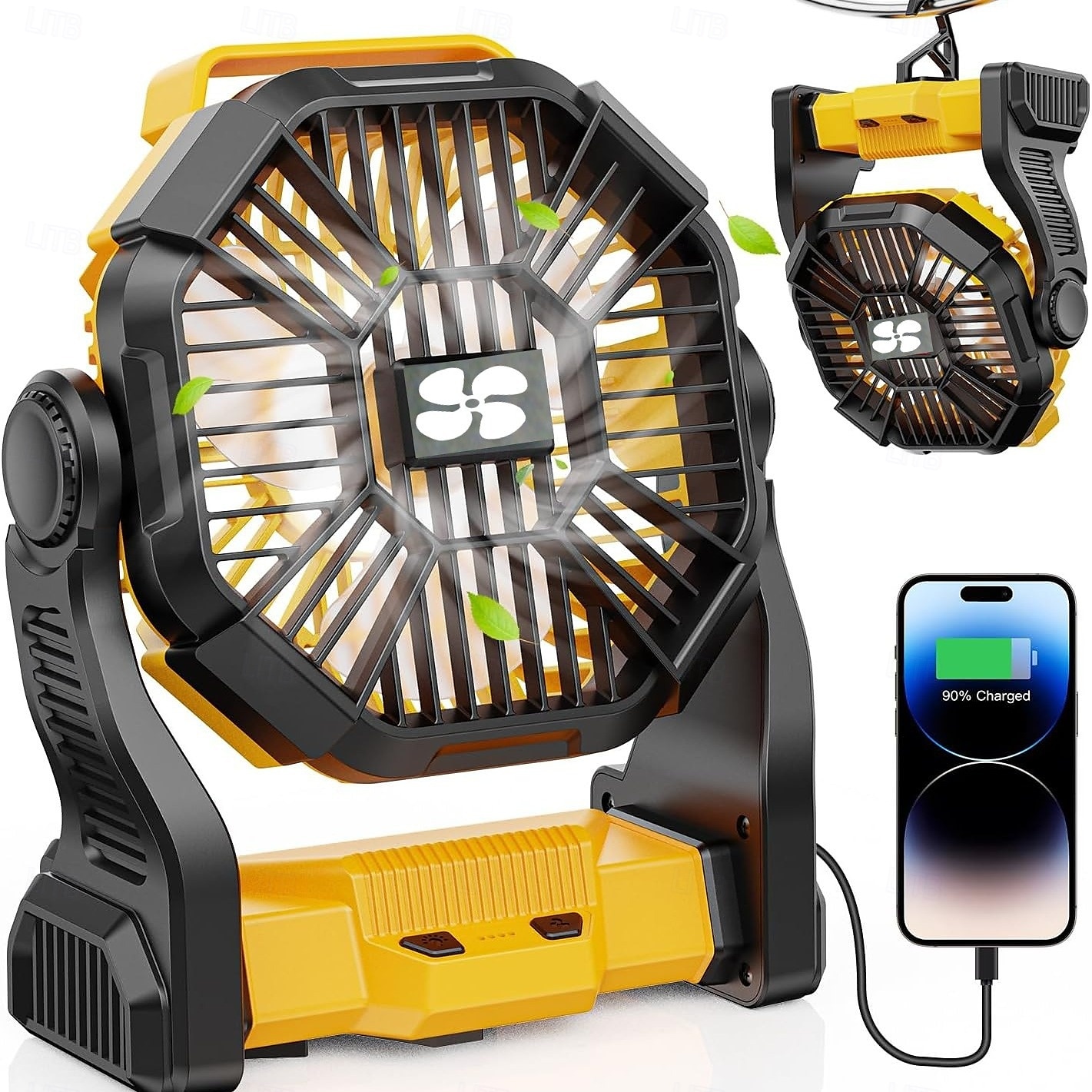 1 luce portatile da campeggio per esterni, ventilatore per esterni, power bank di emergenza, ventilatore con ricarica USB, batteria a lunga durata, tre livelli di oscuramento, quattro livelli di velocità del vento del 2025 a $49.99 –P5