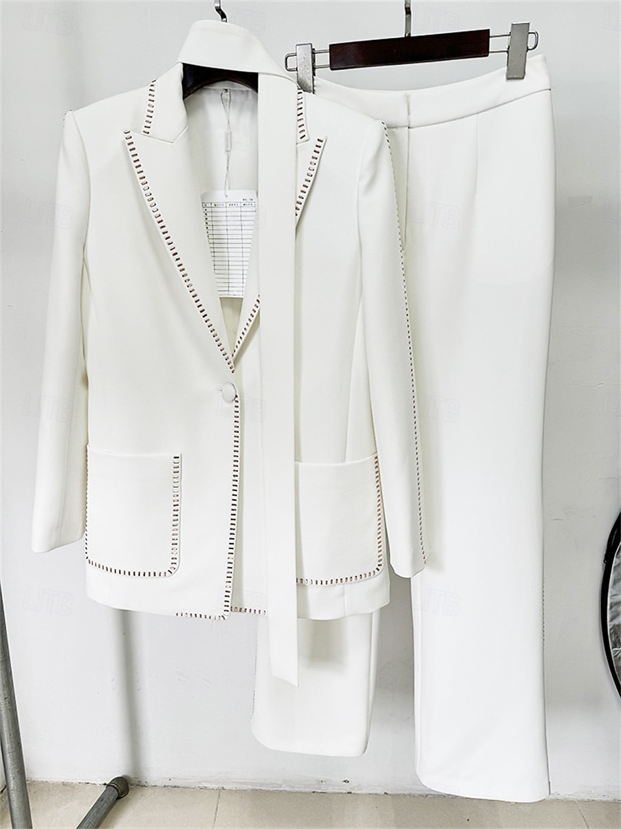 Garnitur Matki Panny Młodej Elegancka Koszula Długi Rękaw Chiffon Długość do Podłogi z Jednym Kolorem 2025 - $169.99 –P3