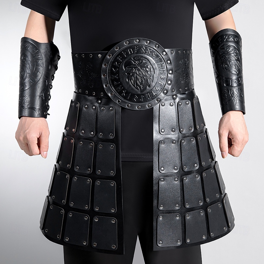 Retro / vintage Medieval Renascentist Fustă Arme si Armuri Fusta lamelară Războinic Viching Bărbați Viching Halloween Carnaval Performanță Petrecere LARP Adulți Fustă 2025 - $38.99 –P9