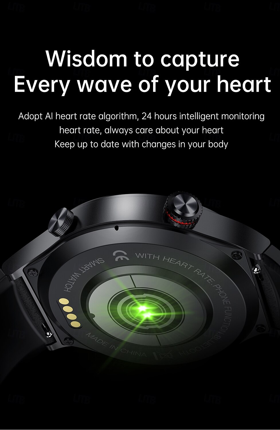 696 QW33 chytré hodinky fitness tracker EKG PPG Bluetooth volání upozornění Android iOS IP67 46mm 1.28 2025 - $48.99 –P16