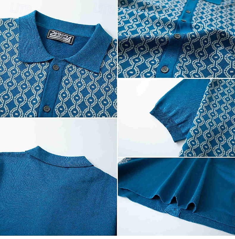 Retro / vintage 1970 luku Neulos Pusero Cardigan Hippi Virkkaus Painike alas Naamiaispuku Miesten Naamiaiset Loma Arkikäyttö Pride-paraati Aikuisten Toppi Kevät kesä 2026 - $31.99 –P4