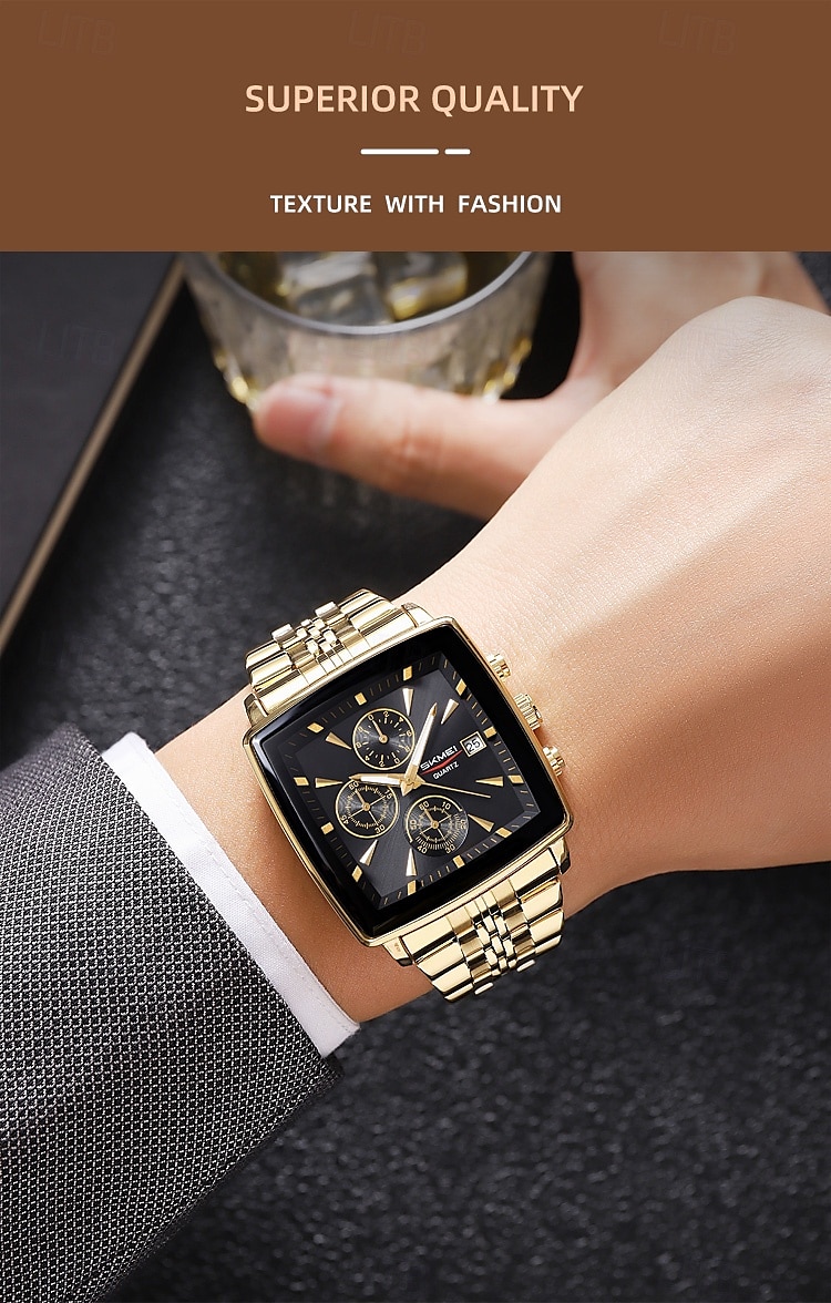 SKMEI Multi Functional Timing Business Men's Watch Waterproof Luminous Calendar Steel Strip Men's Watch 2025 - $39.99 –P4