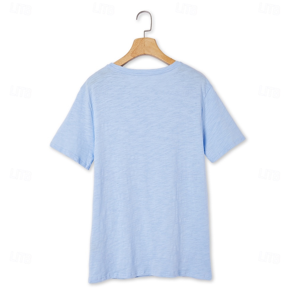 Herren T Shirt Kurzarm Rundhalsausschnitt Sommer Einfach Mode Klassisch Bequem Rundhalsausschnitt Straße Lässig Sport Schwarz Weiß Blau Top T-Shirt für Herren 2025 - $20.99 –P14