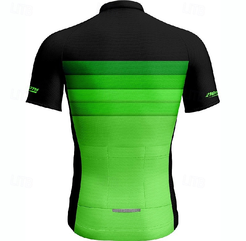Męskie Koszulka rowerowa Gradient Krótki rękaw Rower Tee Tshirt Dżersej z 3 tylnymi kieszeniami Kolarstwo górskie Szybkie wysychanie Anatomiczny kształt Odprowadzające wilgoć Oddychający Sport Żółty 2026 - $28.99 –P13