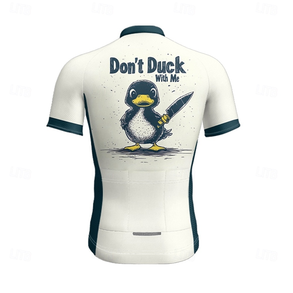 Bărbați Jersey de ciclism Manșon scurt Bicicletă Tricou Tee Jerseu cu 3 buzunare spate Ciclism montan Respirabil Uscare rapidă Proiectare anatomică Wicking Roz Închis Negru Alb Animal Desene Animate 2025 - $25.99 –P11